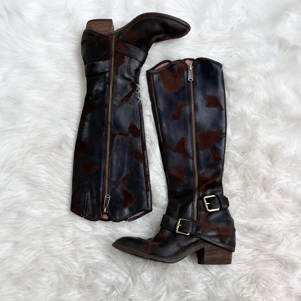 Donald J Pliner Dela Vintage Suede Riding Boot Size 6